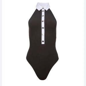 Fleur du mal high collar bodysuit